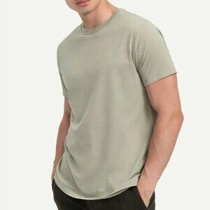 KAFT Sage Green Combed Cotton T-Shirt